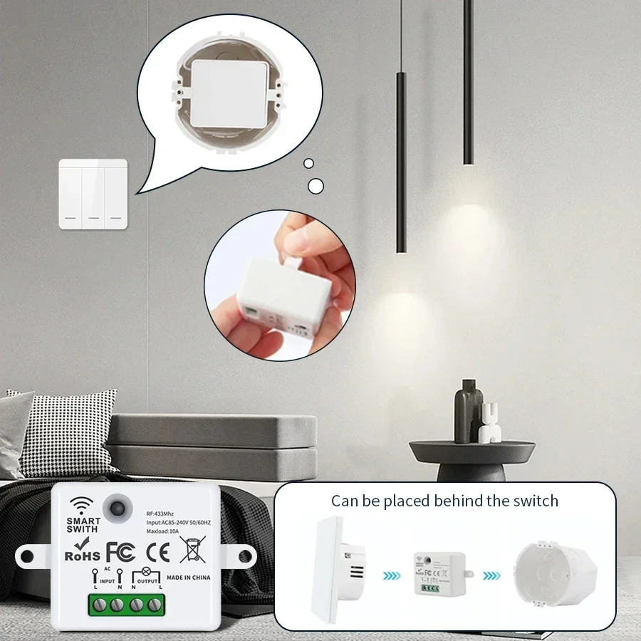 RF 433MHz Wireless Remote Cont - Universal Remote Smart Home recension och pris