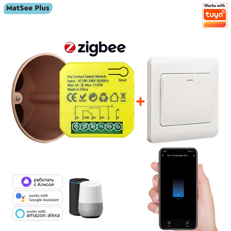 Smart ZigBee Dry Contact Switc - Smart Home Plus recension och pris