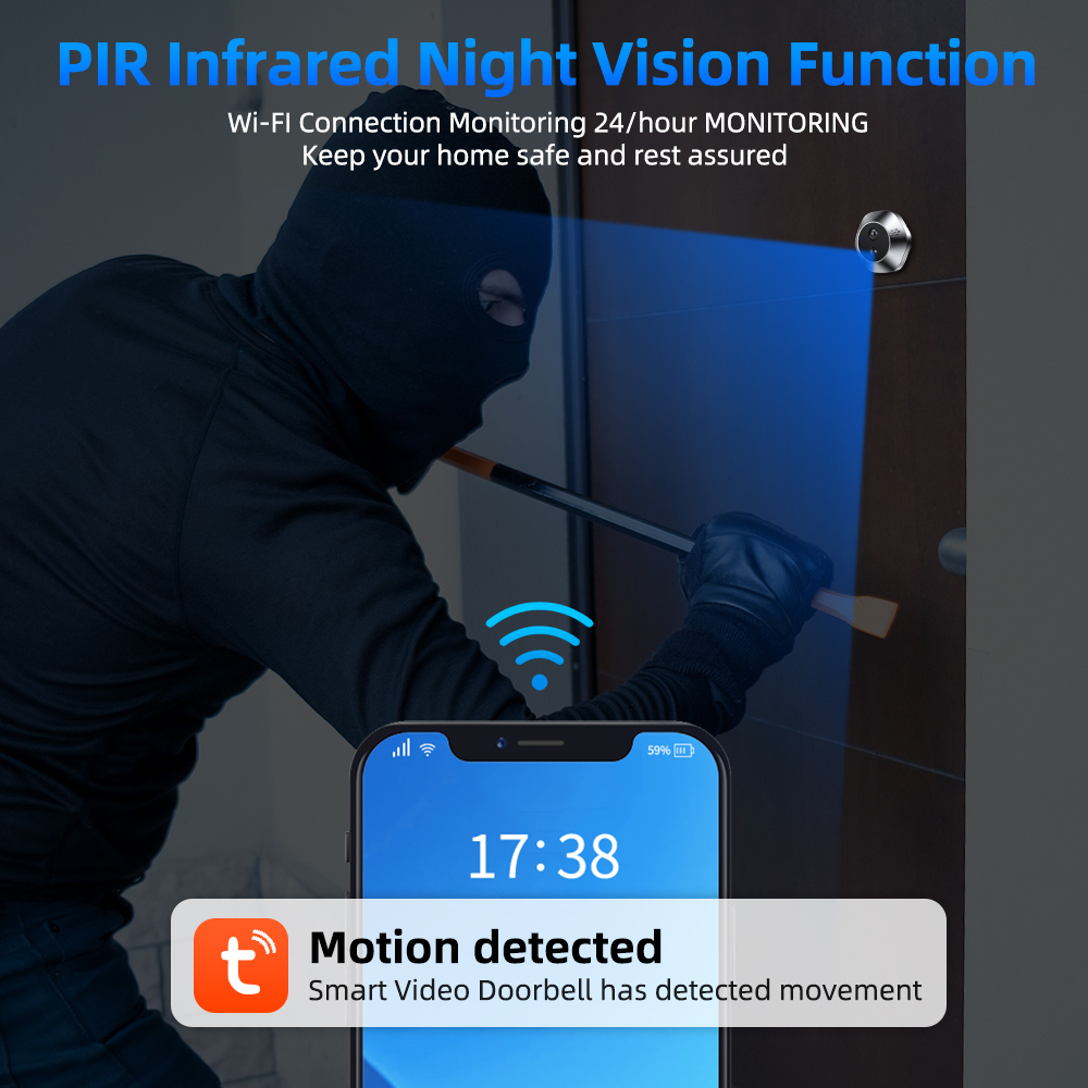 1080P WiFi Peephole Tuya Smart - Smart Home Video recension och pris